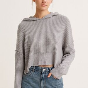 Offline by Aerie | Size S | Ribbed Knit Cropped Hoodie